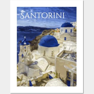 Santorini - Travel Poster Art Posters and Art